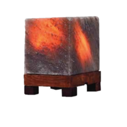 Himalayan Maroon Salt Square Shape Lamp