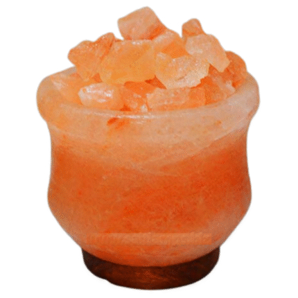 Diverse Fire Bowl Lamp With Salt Chunks