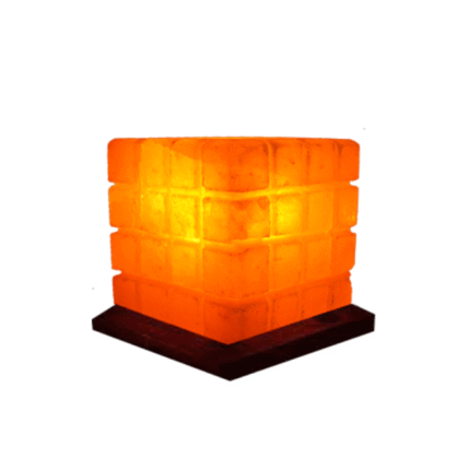 Himalayan Lined Cube Salt Lamp