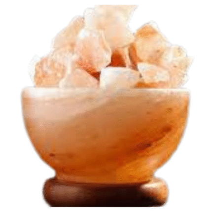 Fire Bowl Lamp With Salt Chunks